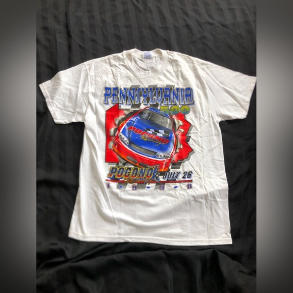 Vtg Pennsylvania 500 Graphic T-Shirt - Picture 2 of 14